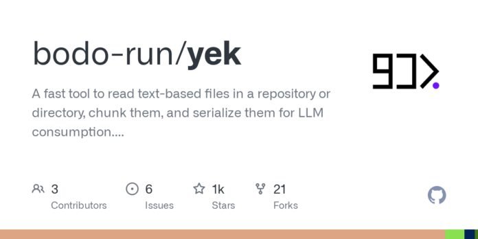 Yek: Serialize your code repo (or part of it) to feed into any LLM