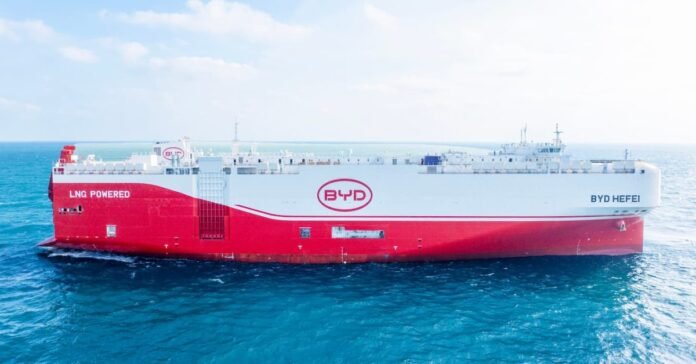 BYD just launched the largest car carrier to charge up its global EV ambitions